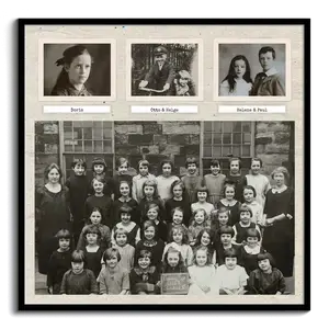 Crea tu collage vintage escolar: personaliza con fotos y recuerdos únicos