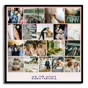 Crea el póster de boda perfecto: Personaliza fotos y fecha para el gran día