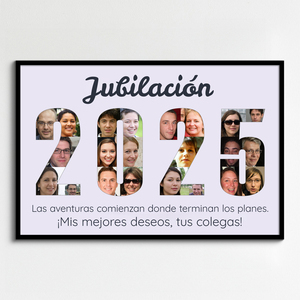 Collage de Jubilación: Personaliza con Fotos y Frases Divertidas