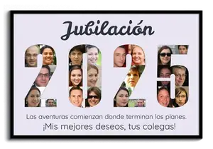 Collage de Jubilación: Personaliza con Fotos y Frases Divertidas