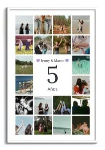 Collage número 5 - 5 años: aniversario, pareja