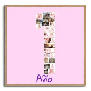 Crea una Collage de Primer Cumpleaños con Fotos Personalizadas