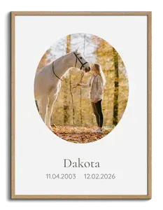 Crea tu collage conmemorativo para caballo fallecido con foto, nombre y fechas