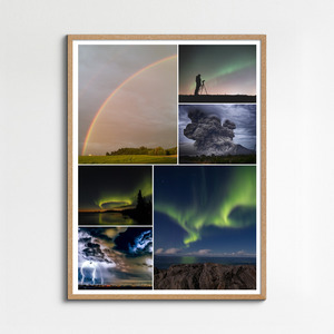 Crea tu collage de naturaleza: impresión premium, auroras, cascadas, arcoíris y tormentas