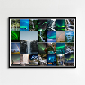 Crea tu collage de naturaleza: impresión premium, auroras, cascadas, arcoíris y tormentas