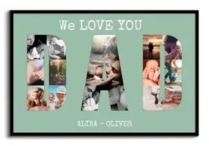 Crea tu collage "Te amamos DAD" personalizado para papá