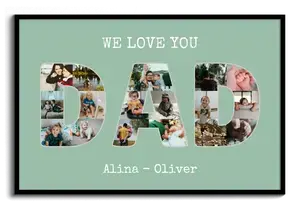 Crea tu collage "Te amamos DAD" personalizado para papá
