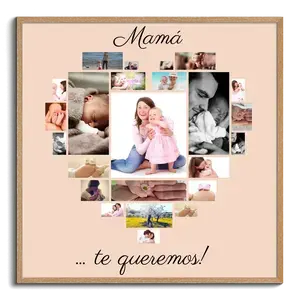 ¡Crea una fotocollage de corazón para mamá y dile 'Te queremos'!