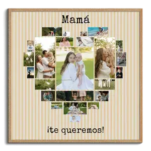 ¡Crea una fotocollage de corazón para mamá y dile 'Te queremos'!