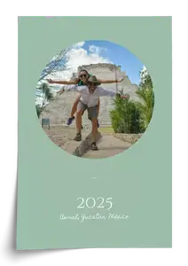 Crea tu collage de fotos de viajes con fondos y passepartout redondo