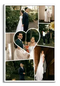 Crea tu collage scrapbook de boda y compromiso limpio con fotos