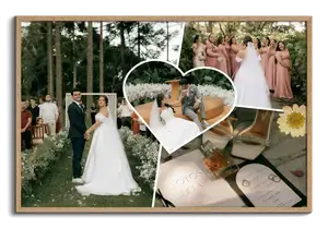 Crea tu collage scrapbook de boda y compromiso limpio con fotos