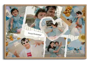 Crea tu collage scrapbook de momentos favoritos con fotos y texto