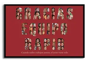 Crea una collage de agradecimiento "DANKE TEAM RAPID" con tus fotos personales