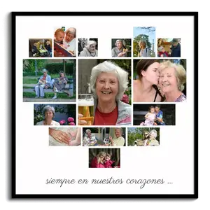 Crea tu collage de fotos en forma de corazón "para siempre en el corazón"