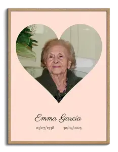 Collage de Recuerdo en Corazón Personaliza tu Homenaje Ahora