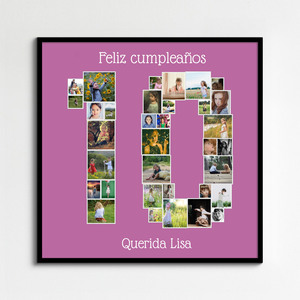 Crea tu póster de collage numérico personalizado para regalos únicos