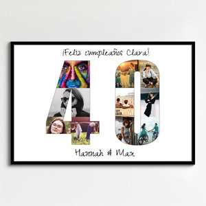 Crea tu póster de collage numérico personalizado para regalos únicos