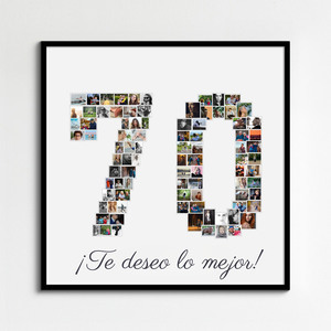 Crea tu póster de collage numérico personalizado para regalos únicos