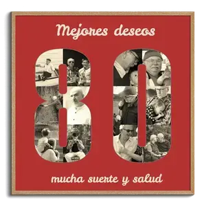 Crea un collage de números '80' para cumpleaños o aniversarios únicos Crea un collage de números '80' para cumpleaños o aniversarios únicos