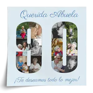 Crea un collage de fotos en forma de 90 para un regalo especial de cumpleaños Crea un collage de fotos en forma de 90 para un regalo especial de cumpleaños