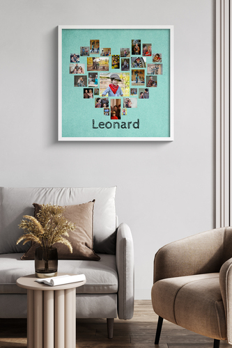 Crea un collage de fotos en forma de corazón con las mejores memorias de tu hijo