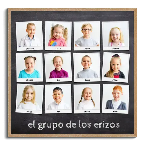 Fotocollage Despedida Regalo Guarderia Foto Grupal Polaroid con Nombres de Niños