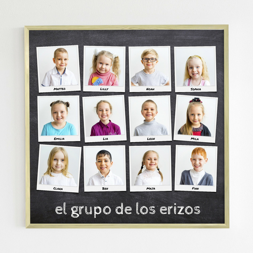 Crea tu collage Polaroid de grupo infantil personalizado ahora