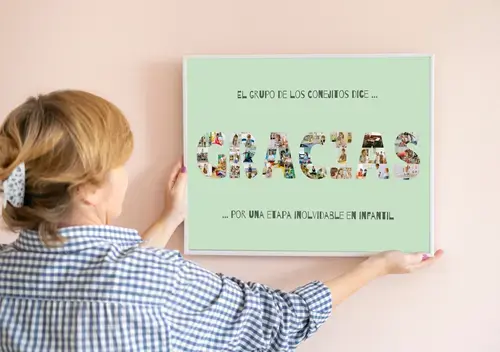 Collage de letras "Danke" con fotos personalizadas