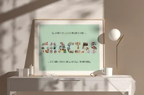 Collage de letras "Danke" con fotos personalizadas