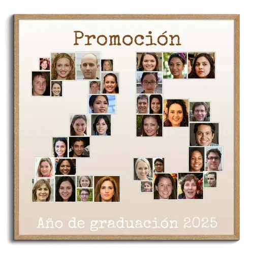 Personas del ano de graduacion como collage de fotos