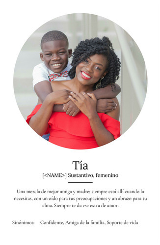 Personaliza tu Póster de Definición para tu Tía con Fotos y Mensajeღ