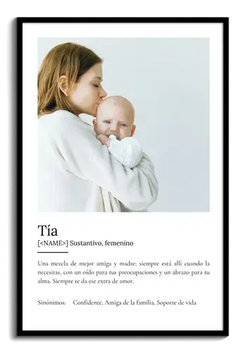 Personaliza tu Póster de Definición para tu Tía con Fotos y Mensajeღ