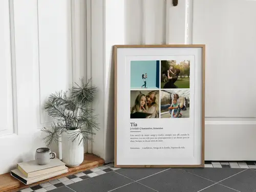 Póster Definición Personalizado 'Tía' con Foto
