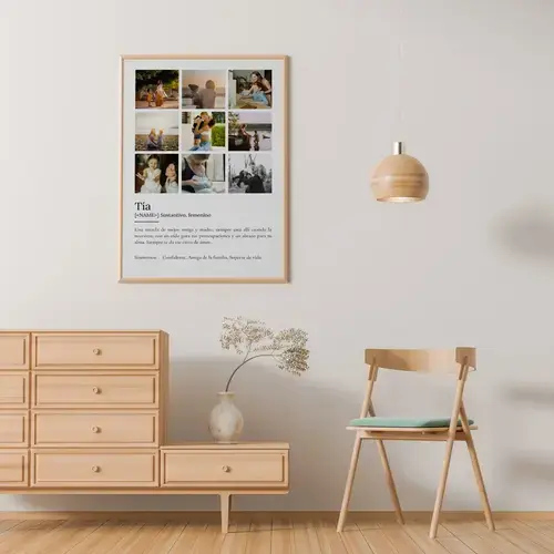 Póster Definición Personalizado 'Tía' con Foto