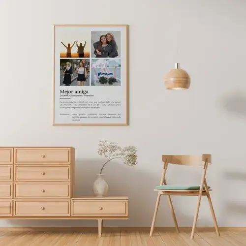 Póster Definiciones: Mejor Amiga Personalizado