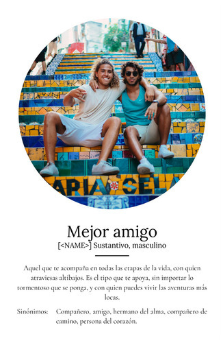 Crea un póster definición "Mejor Amigo" personalízalo con fotos