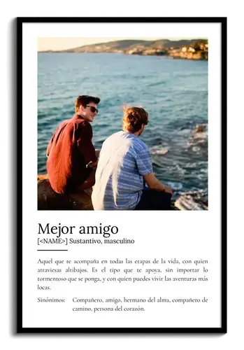Crea un póster definición "Mejor Amigo" personalízalo con fotos