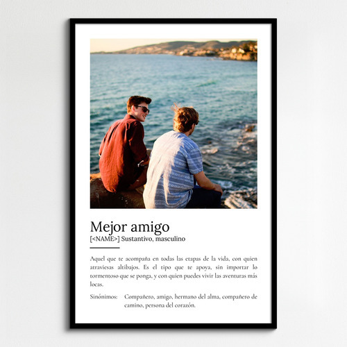 Crea un póster definición "Mejor Amigo" personalízalo con fotos