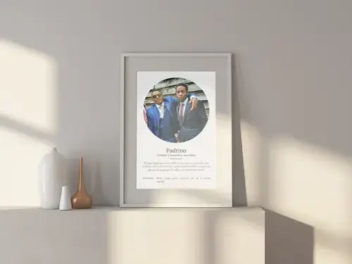 Póster definiciones: Testigo de boda personalizable