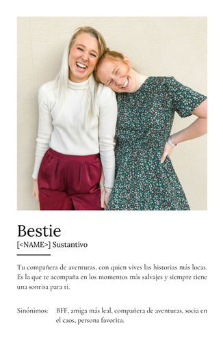 Crea un póster "Bestie" personalizado: tu compañera para aventuras inolvidables