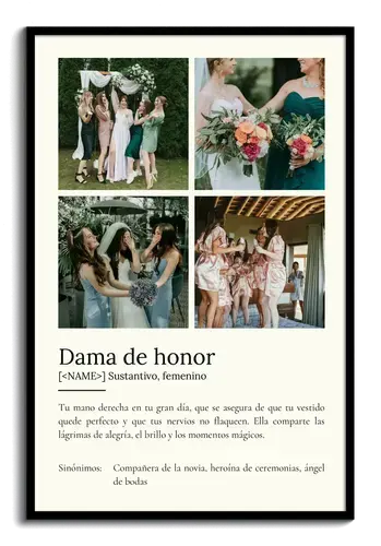 Crea tu póster personalizado de 'Brautjungfer' con foto y definición única