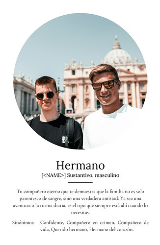 Regala un Poster de Definición personalizable para Hermanos: Añade tus fotos y texto