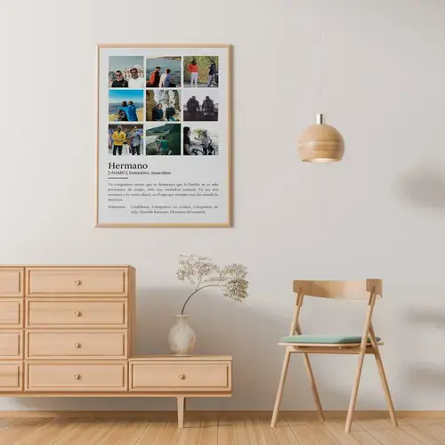Póster Definición Hermano Personalizable