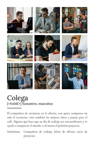 Regala un Póster Definición Colega Personalizado: Sorprende en la Oficina