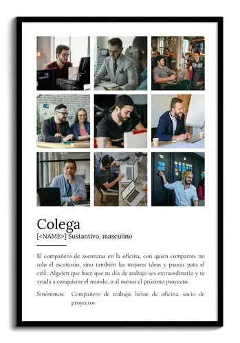 Regala un Póster Definición Colega Personalizado: Sorprende en la Oficina