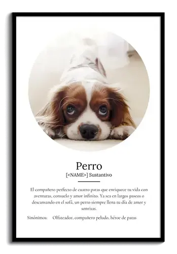 Crea tu Cartel Definición Perro Personalizado: Añade fotos y tu texto único