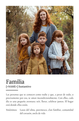 Crea tu cartel definido: Familia, personaliza con fotos y toque especial