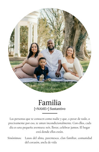 Crea tu cartel definido: Familia, personaliza con fotos y toque especial