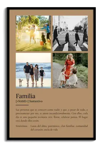 Crea tu cartel definido: Familia, personaliza con fotos y toque especial